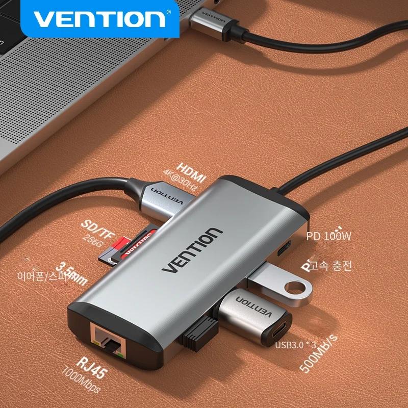 Vention-usb-c , c USB 3.0 ŷ ̼ USB C HDMI RJ45 4K ƺ   ׼ c 3.1 й USB 